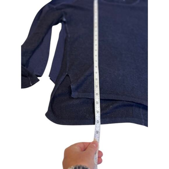 EILEEN FISHER - SKIN Navy Blue Bundle of 2 3/4 Shirt Lightweight sweater MEDIUM - Picture 8 of 16